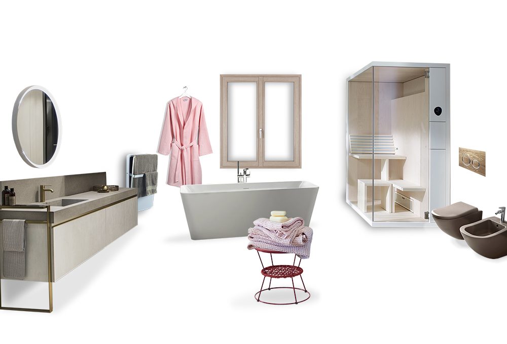 Il bagno effetto SPA con sauna e stufa