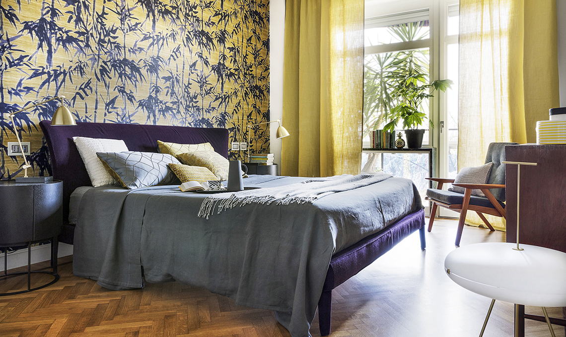 casafacile-prima e dopo-arredare-colori-forti-viola