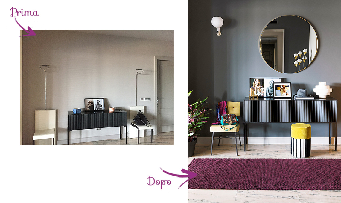 casafacile-prima e dopo-arredare-colori-forti-viola
