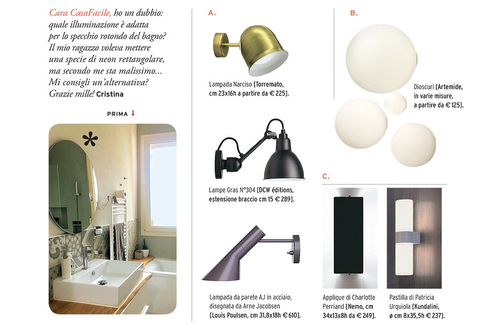 Come scegliere le applique per il bagno