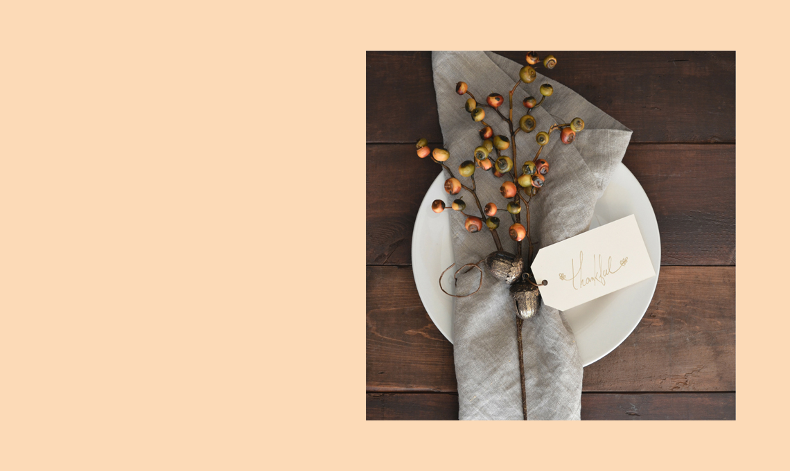 mise en place con foglie