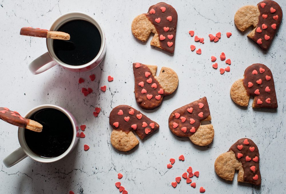 Biscotti da tazza per la colazione di San Valentino