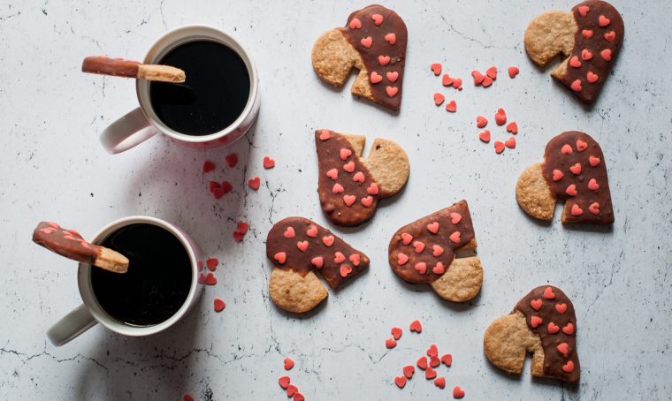 Biscotti da tazza per la colazione di San Valentino