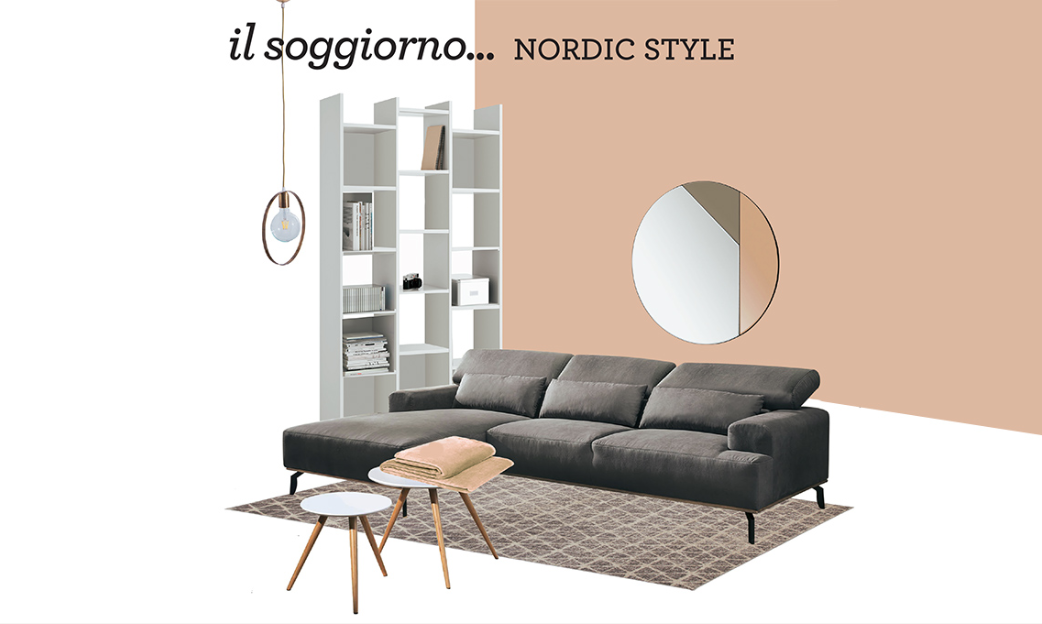 soggiorno stile nordico