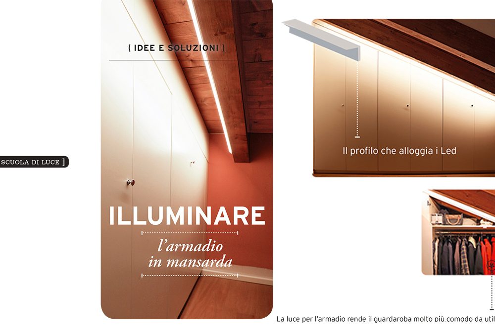 Come illuminare l’armadio in mansarda