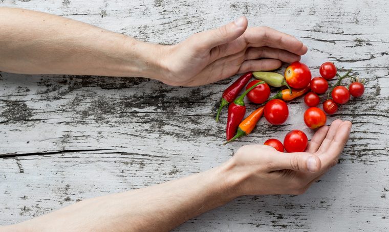 Come realizzare un centrotavola con le verdure