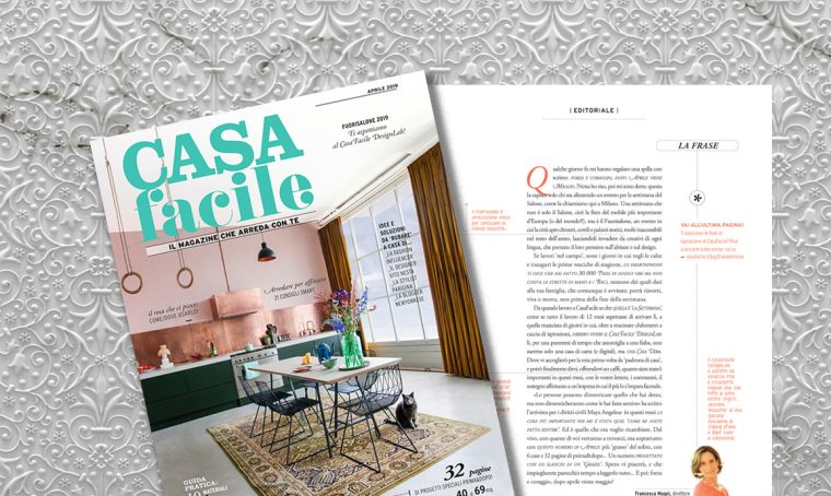 CasaFacile di aprile 2019: l’editoriale del direttore