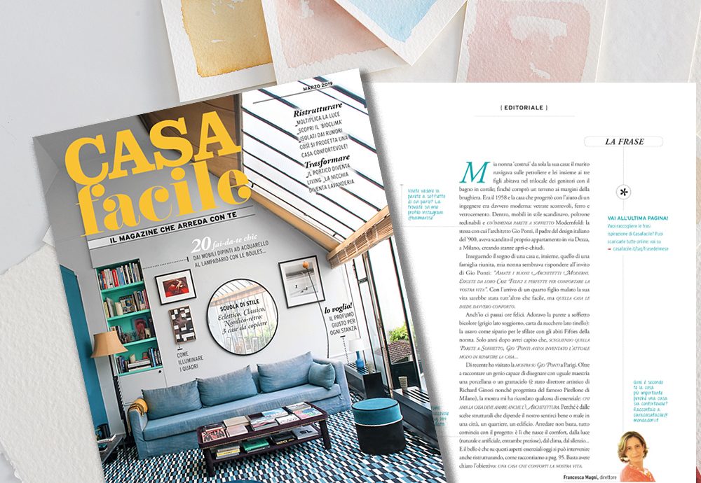 CasaFacile di marzo 2019: l’editoriale del direttore