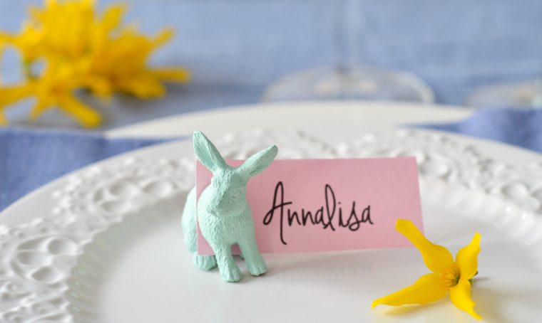 Coniglietti segnaposto per la tavola di Pasqua