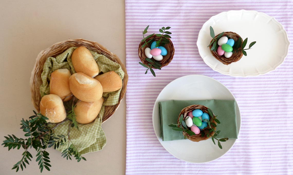 nidi di carta per pasqua