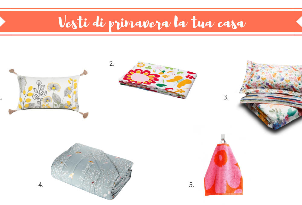 La casa si veste di primavera con i tessili a fiori