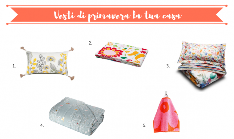 La casa si veste di primavera con i tessili a fiori