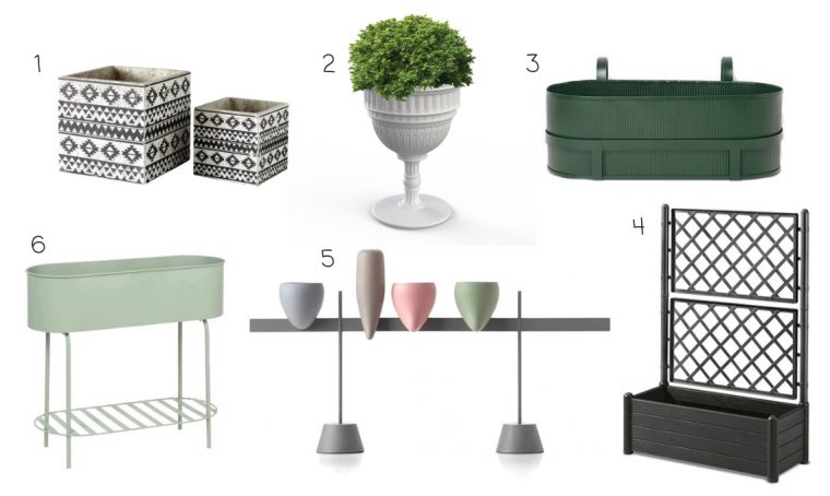 6 fioriere e portavasi per il terrazzo