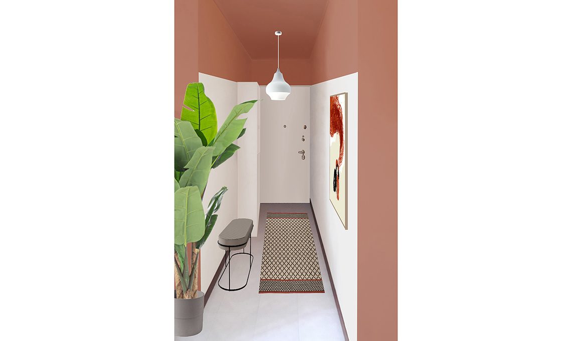 restyling corridoio color ruggine