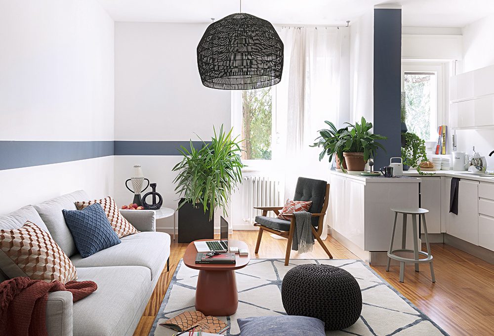 Restyling al maschile per un trilocale super pratico