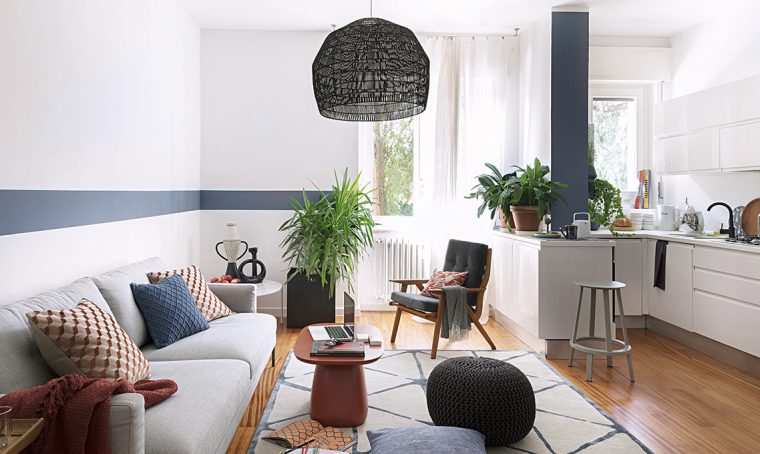 Restyling al maschile per un trilocale super pratico