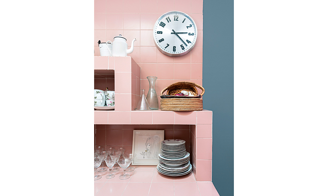 casafacile-casa-cucina rosa-soppalco