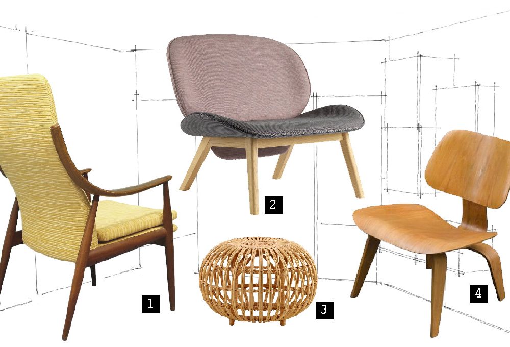 Arredare con poltrone e pouf in stile rétro