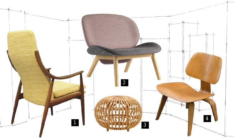 Arredare con poltrone e pouf in stile rétro