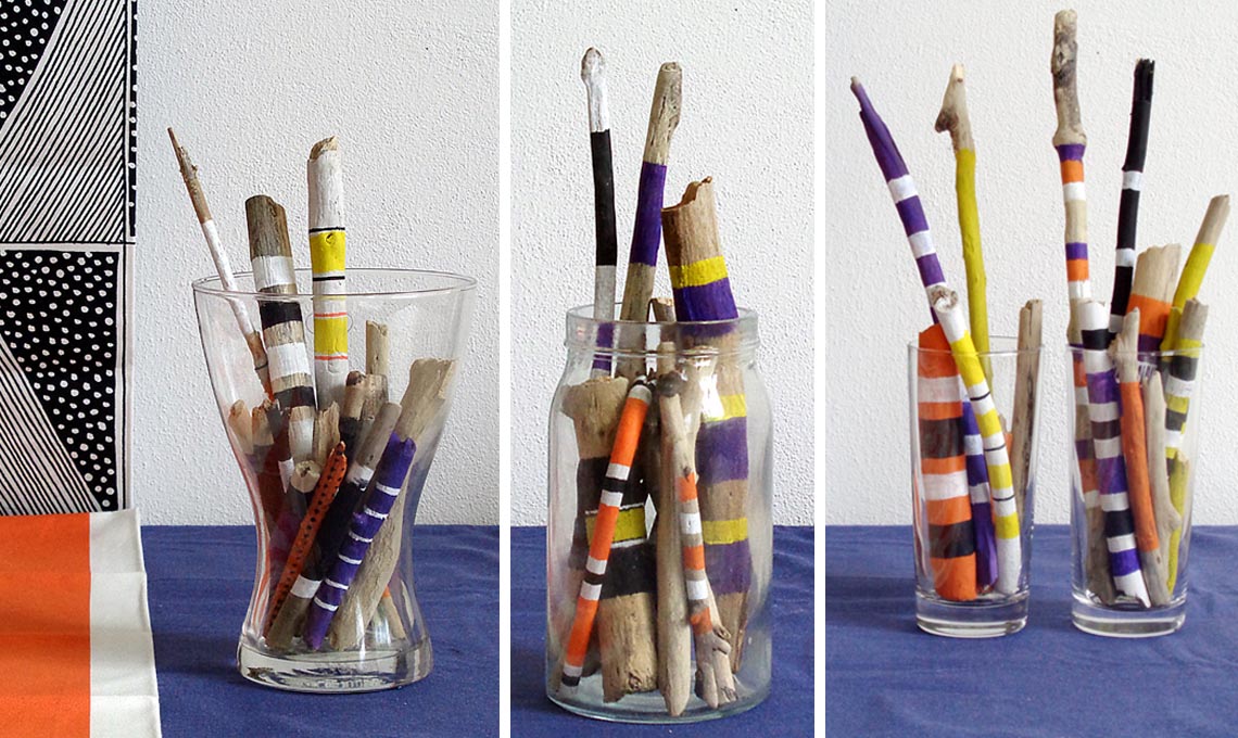 Decorare con i legni trovati sulla spiaggia