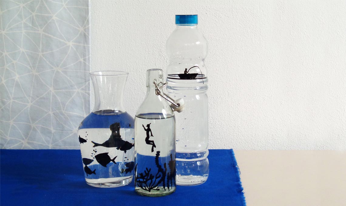 bottiglie decorate
