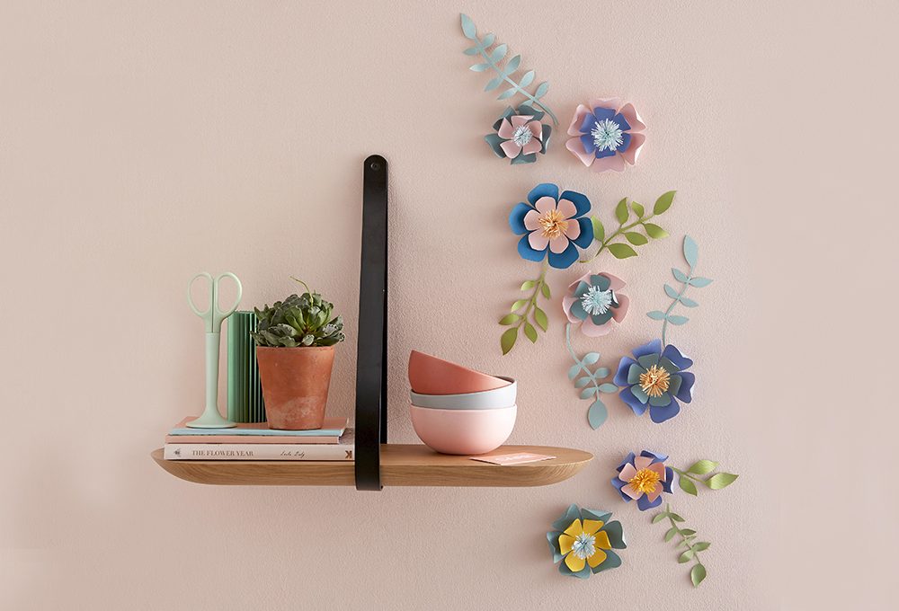 Paper art: decorare la parete con i fiore
