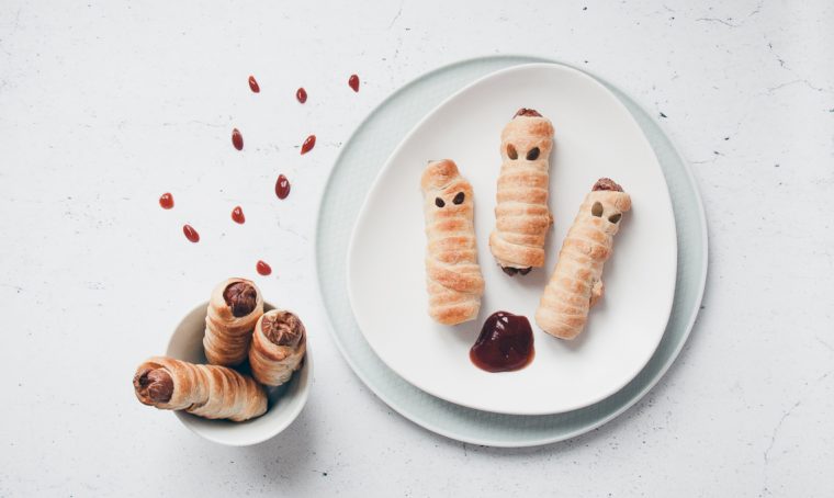 Mummie in pasta sfoglia per Halloween