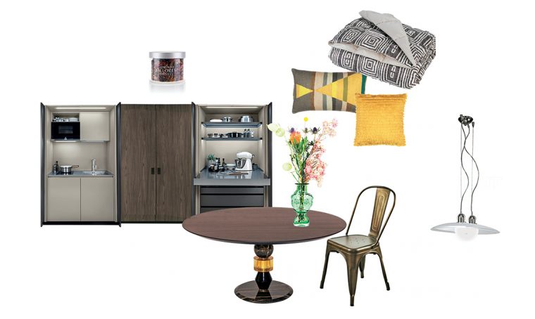 Soggiorno e cucina in stile moderno