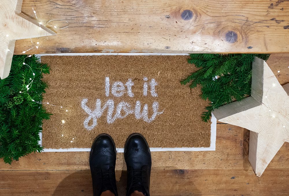 Come personalizzare lo zerbino per Natale