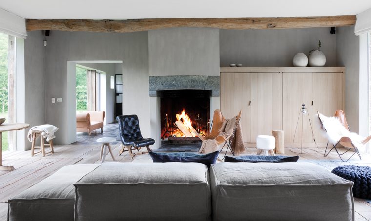 Stile rustico e gusto nordico per arredare il soggiorno
