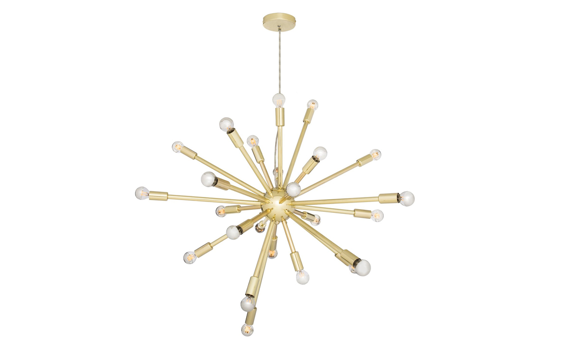 lampadario moderno dorato