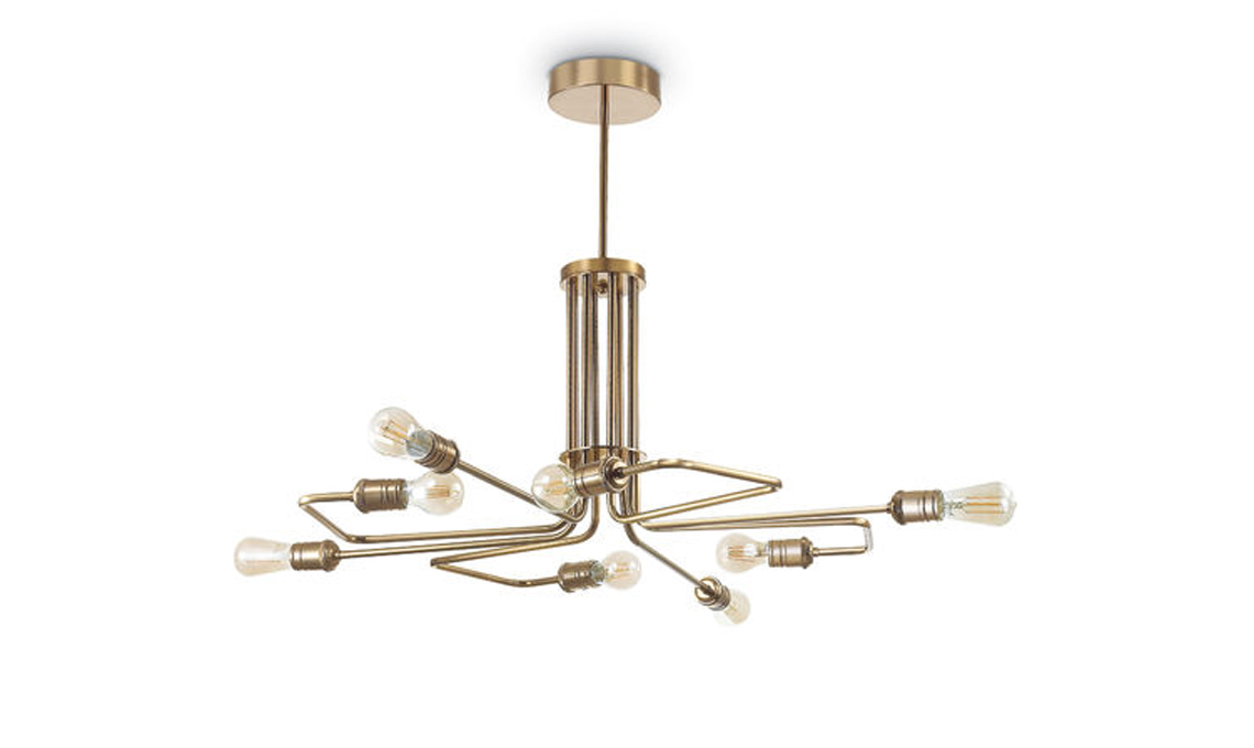 lampadario moderno ottone