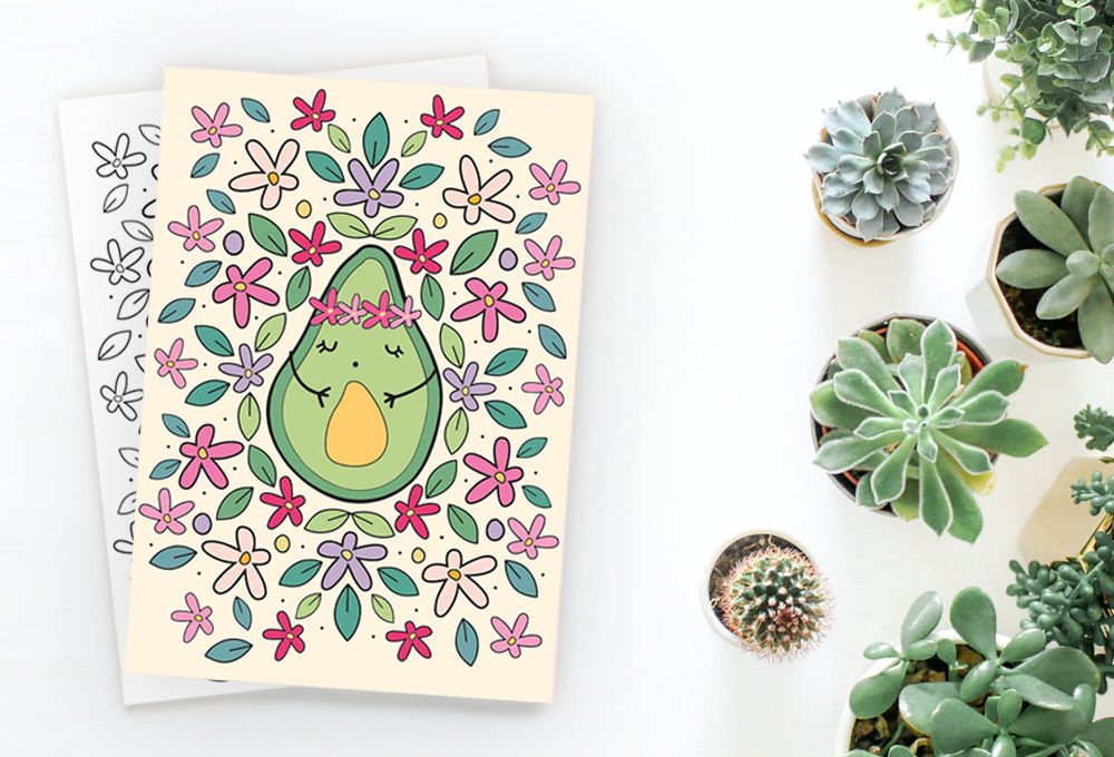 Illustrazioni botaniche da colorare