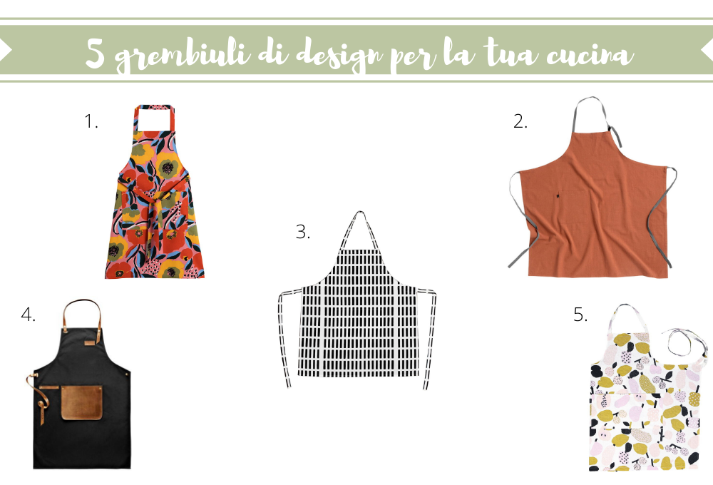 5 grembiuli di design per la cucina