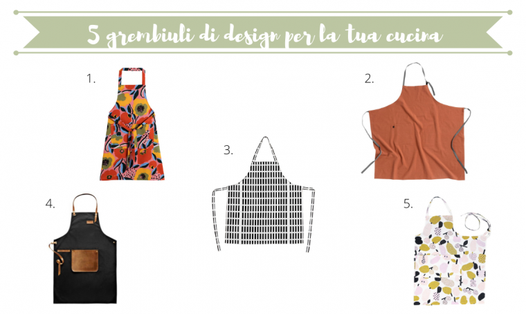 5 grembiuli di design per la cucina