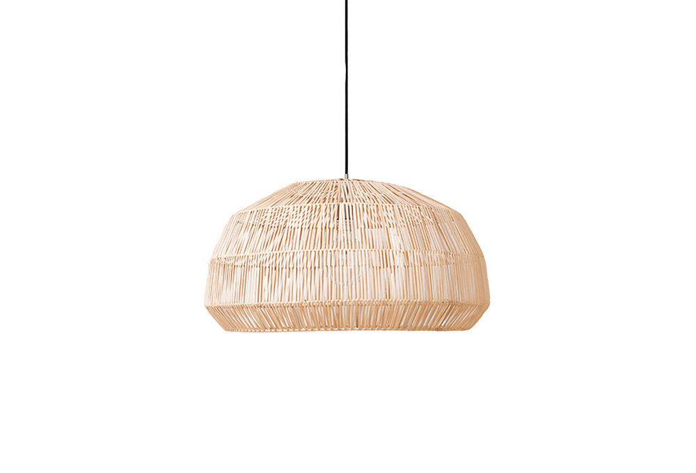 Lampadari realizzati con fibre naturali