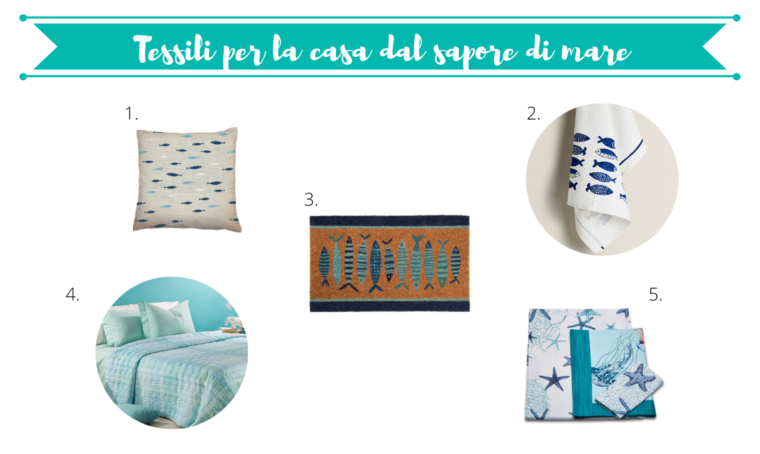 Tessili per la casa al sapore di mare
