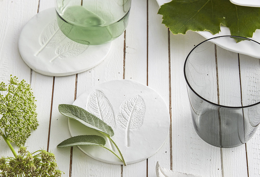 Crea i sottobicchieri con la pasta di ceramica