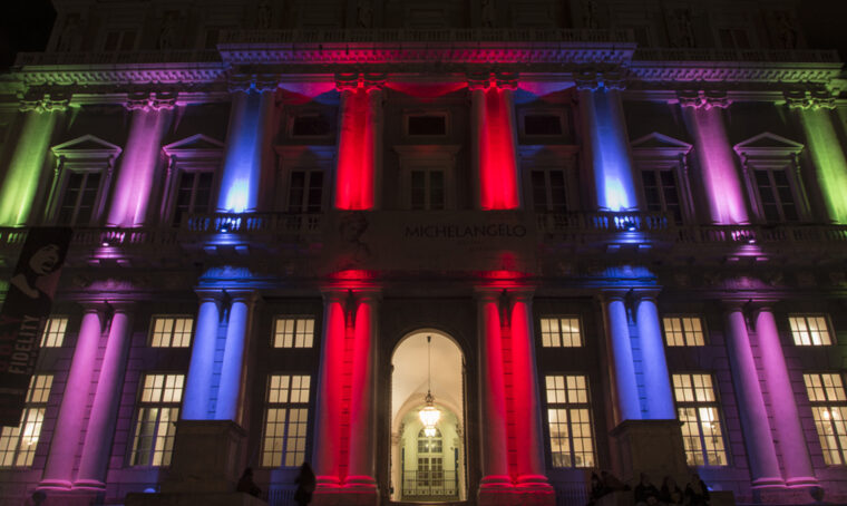 Genova: Palazzo Ducale si colora di luce