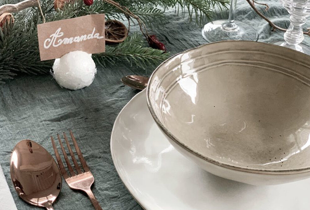 Come realizzare il segnaposto di Natale con i brillantini