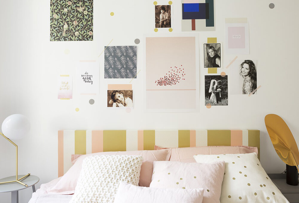 Decorare la camera da letto con i washi tape