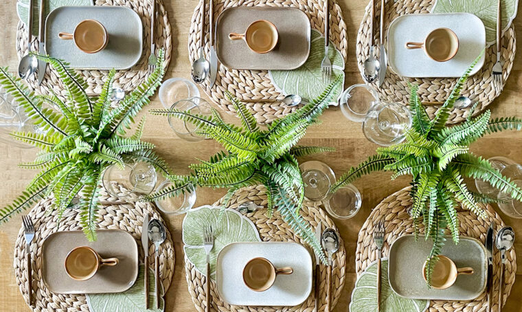Pranzo all’aperto in stile naturale
