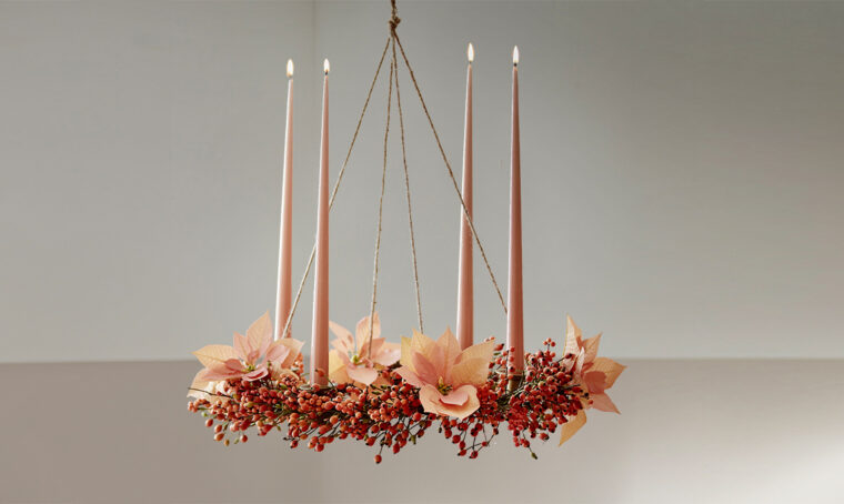 Natale: come realizzare lo chandelier fiorito