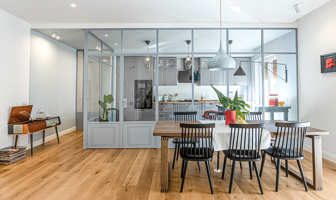 Vetrata divisoria cucina