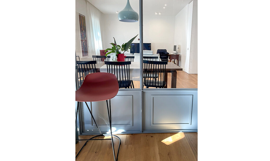 Parete vetrata cucina