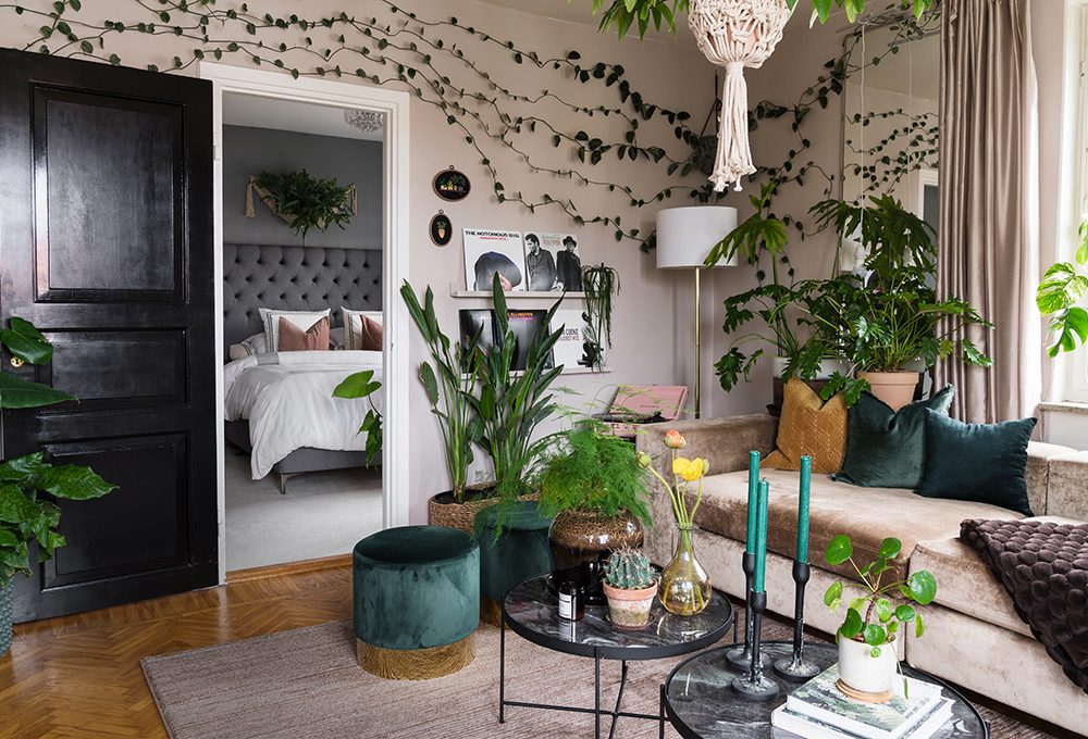 Convertirsi al verde: le piante diventano elemento décor di una casa svedese