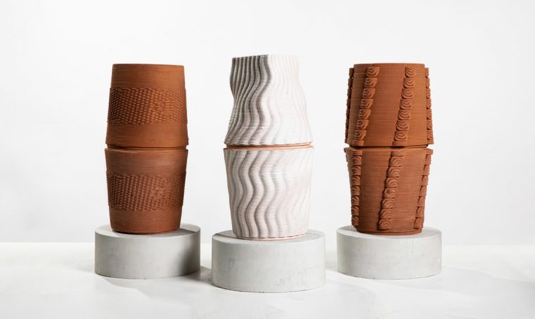 Melting Pottery: vasi in argilla stampati in 3D