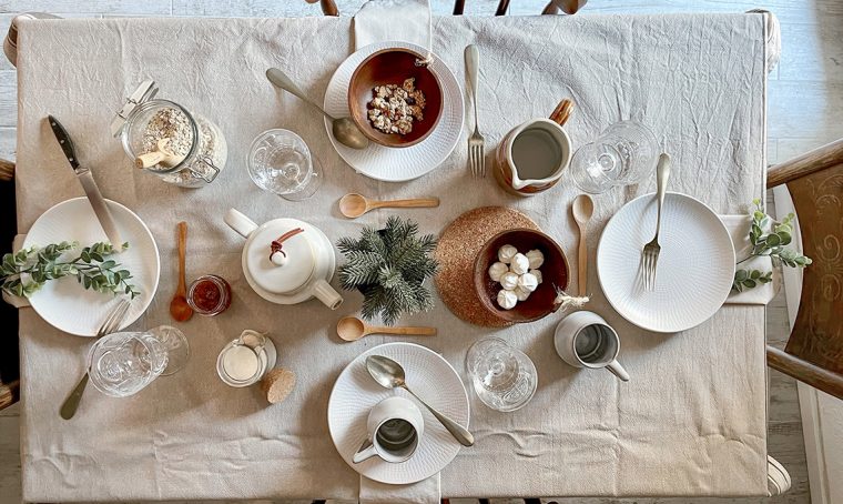 Mise en place ispirata alla montagna