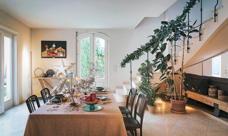 Allestimento verde per un Natale che fa rima con naturale