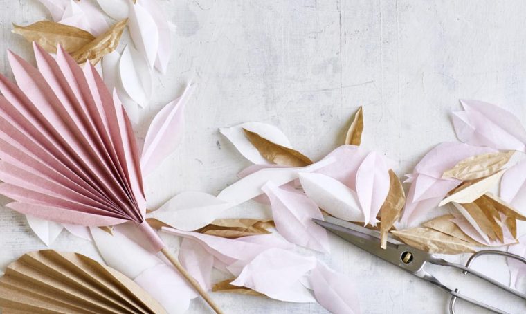 Le palmette plissé con la tecnica della Paper Art